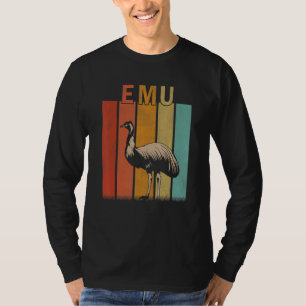 Distressed Emu Men Women Kid Cute Emu Retro T-Shirt