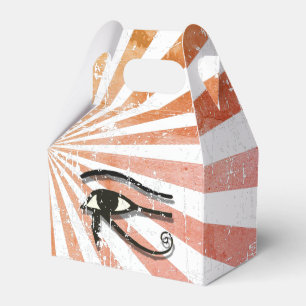 Distressed Eye Of Horus Egyptian Symbol Retro Sun Favor Box