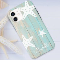 Distressed Faux Beach Wood Starfish Personalized