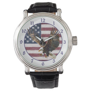 Distressed Flag Eagle Landing Watch