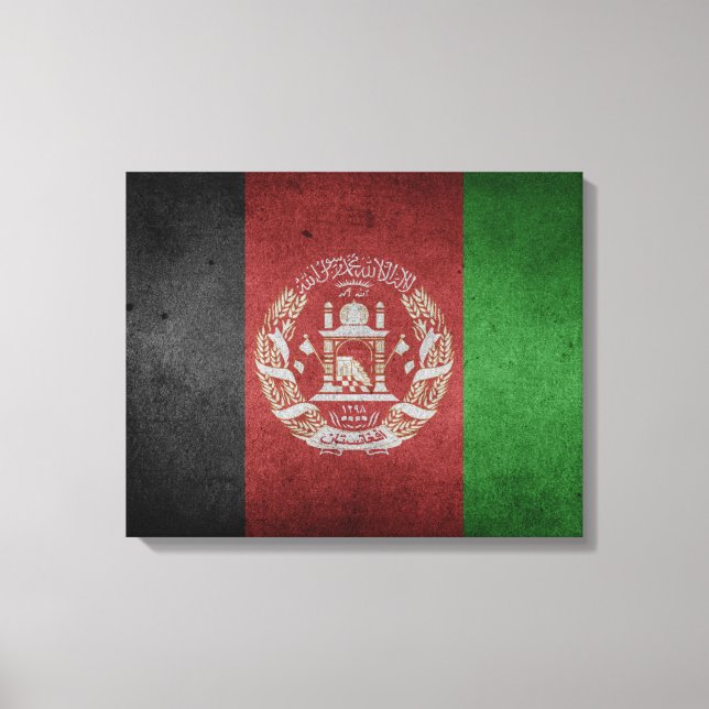 Distressed Flag of Afghanistan Canvas Print (Front)