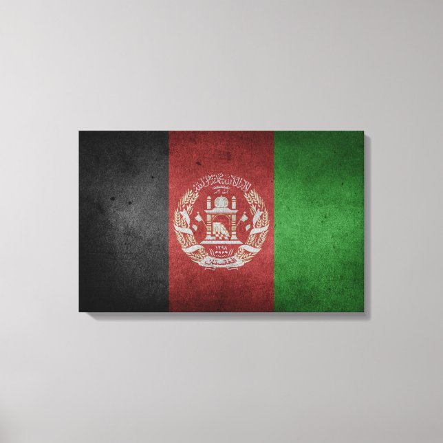Distressed Flag of Afghanistan Canvas Print (Front)