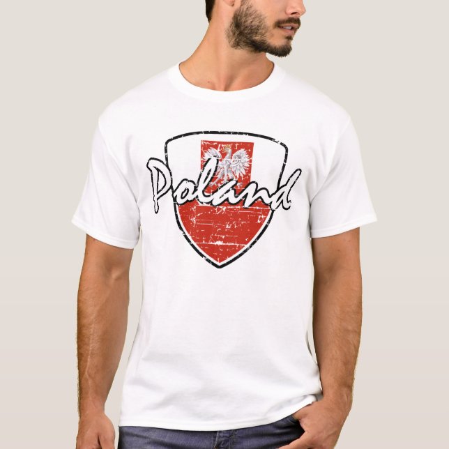 Distressed flag of Poland T-Shirt (Front)
