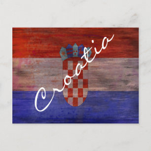distressed flag postcard