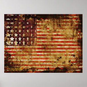 Distressed Flag Poster