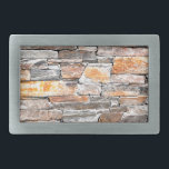 Distressed Flagstone natural stone pattern bricks Rectangular Belt Buckle<br><div class="desc">A neutral toned,  multi-coloured flagstone design.</div>