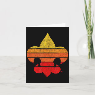 Distressed Fleur-De-Lis Retro 80s _ 90s Scouting Card