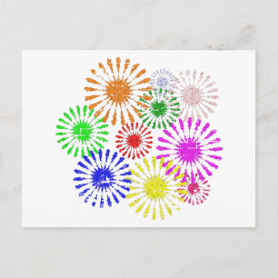 Distressed Flower Burst Postcard
