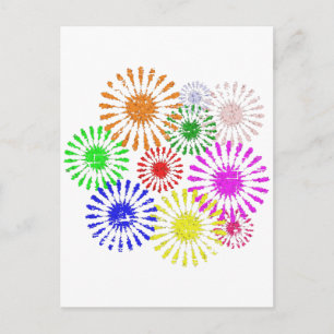 Distressed Flower Burst Postcard
