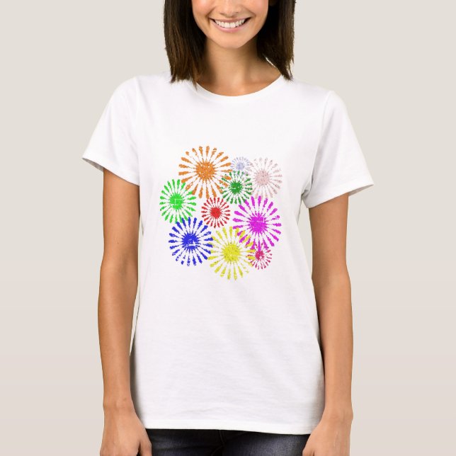 Distressed Flower Burst T-Shirt (Front)
