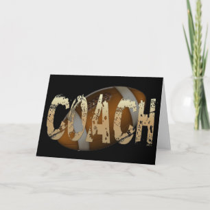Distressed Football Coach Card