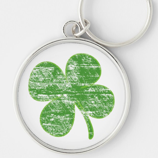 Distressed Four-Leaf Clover Key chain (Front)