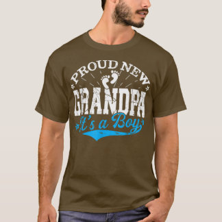 Distressed Gender Reveal Proud New Grandpa It's A T-Shirt