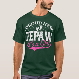 Distressed Gender Reveal Proud New Pepaw It's A Gi T-Shirt
