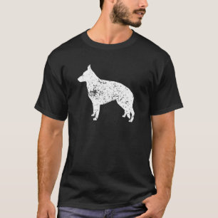Distressed German Shepherd Silhouette Dog Owner T-Shirt