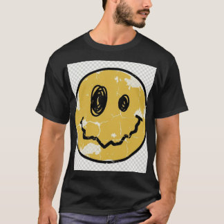 Distressed Glitch Smiley Face T-Shirt