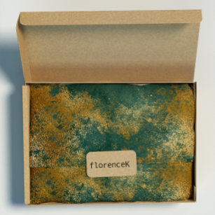 Distressed Gold Emerald Deep Green Wrap Wrapping Paper