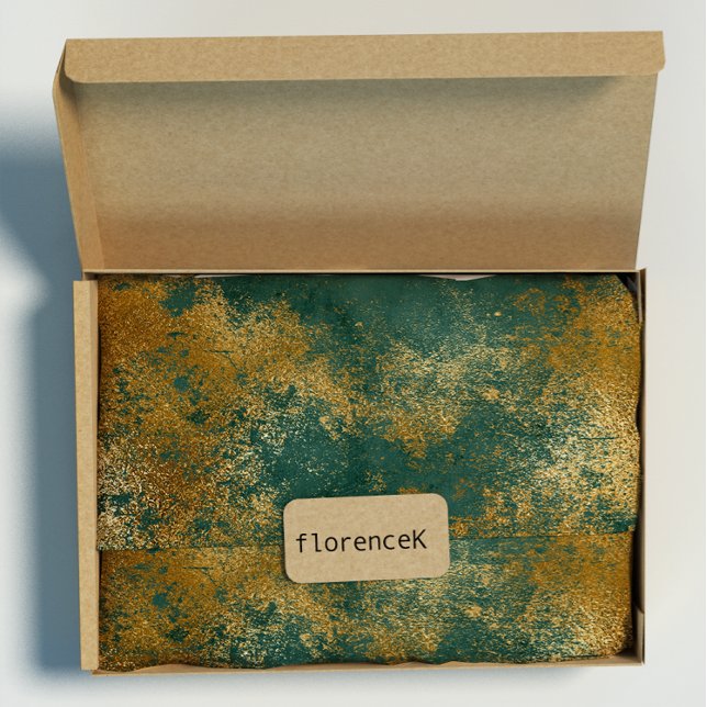 Distressed Gold Emerald Deep Green Wrap Wrapping Paper (Distressed Gold Emerald Deep Green Wrap Wrapping Paper)