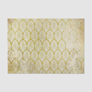 Distressed Gold Geometric Art Deco Tissue Paper