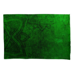 Distressed Green Mandala Pattern Pillowcase