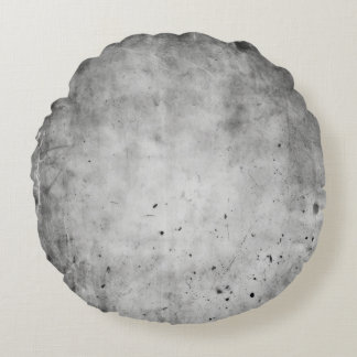 Distressed Grey Texture Round Pillow
