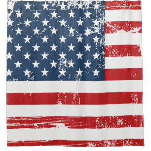 Distressed Grunge American Flag Old Vintage Look