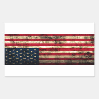 Distressed Grunge American Flag Sticker