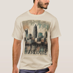 Distressed Grunge Charlotte North Carolina T-Shirt