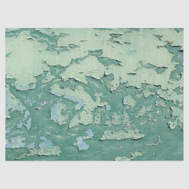 Distressed Grunge Green Paint Urban Loft DIY Decor Tissue Paper (Front)