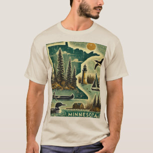 Distressed Grunge Minnesota T-Shirt