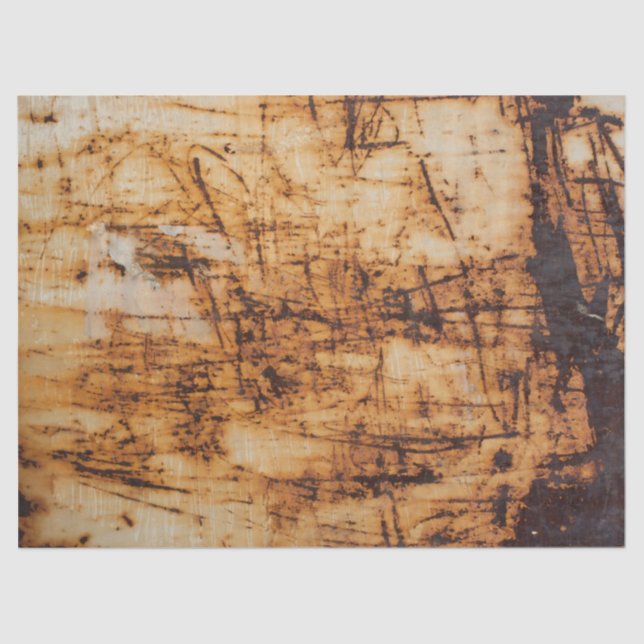 Distressed Grunge Scratched Rust Texture DIY Decor Tissue Paper (Front)