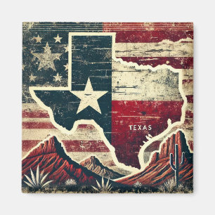 Distressed Grunge Texas Magnet