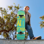 Distressed Grunge Urban Typography Word Cloud Skateboard<br><div class="desc">The effect of this trendy street text based design depends on the length of your name. Select "Click to customize further" at the bottom of the "Personalize this template" to get the look you want. You can make the background and/or text any colour you want as well. Have fun creating....</div>