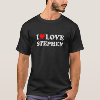 Distressed Grunge Worn Out Style I Love Stephen T-Shirt