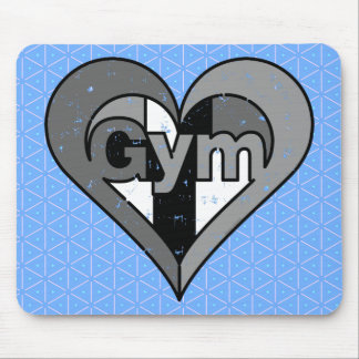 Distressed Gym Heart Mouse Pad