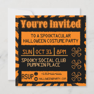 Distressed Halloween Invitation