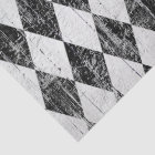 Distressed Harlequin Black and White Diamond