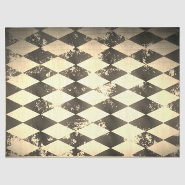Distressed harlequin tissue paper (Front)