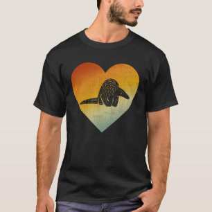 Distressed Heart Retro Style Men Women Pangolins T-Shirt