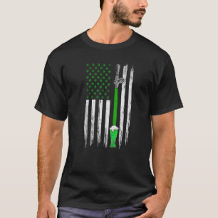 Distressed Irish American Flag Beer St Patrick's D T-Shirt