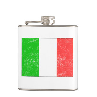 Distressed Italy Flag Hip Flask