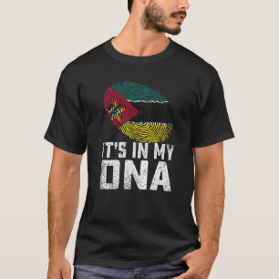 Distressed It's In My Dna Mozambique Flag Men Wome T-Shirt
