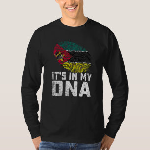 Distressed It's In My Dna Mozambique Flag Men Wome T-Shirt