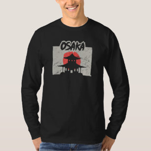 Distressed Japanese Flag  Japan City Of Osaka T-Shirt