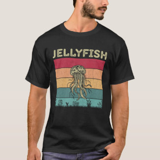 Distressed Jellyfish  Boys Girls Retro Style Jelly T-Shirt