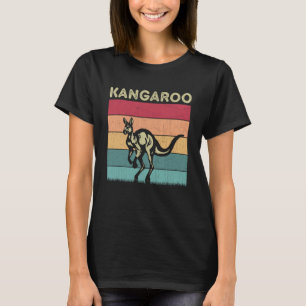 Distressed Kangaroo Lover Boys Girls Retro Style K T-Shirt