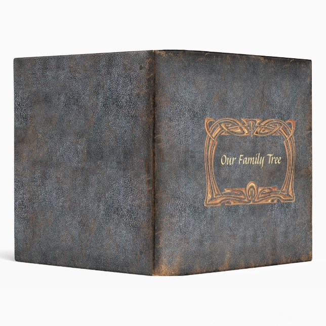 Distressed Leather Look | Family Tree Genealogy Binder (Background)