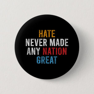 Distressed Lettering Text Saying Orange Anti Trump 2 Inch Round Button