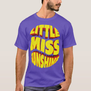 Distressed Little Miss Sunshine Typography T-Shirt