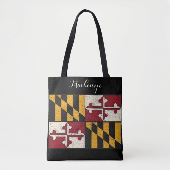 Distressed Maryland State Flag  Tote Bag (Front)